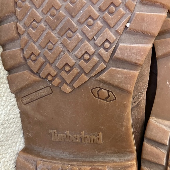 Timberland Men's size 9 1/2 Brown Leather Boots - scuffed - not steel toe - Picture 15 of 16